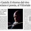 Michele Gazich: il ritorno dal vivo nel Bresciano è poesia, al Vittoriale
